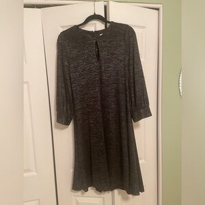Brand new Calvin Klein with tags a line dress silver and black. Size 8.